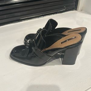 Black Tahari mules